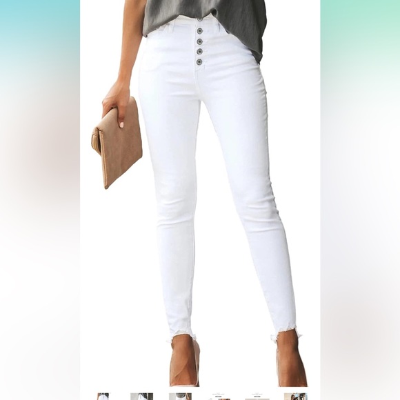 New Sidefeel Women's Ripped Jeans Straight Leg Distressed Boyfriend Denim Pants - Picture 2 of 15